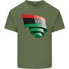 Curled Libya Flag Libyan Day Football Unisexs Light Cotton TShirt
