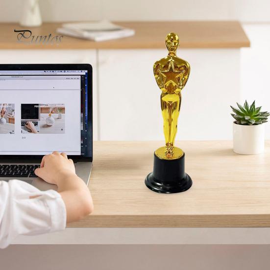 6 Adet Altın Ödül Kupası Heykelleri Etkinlikler Spor Oscar Benzeri Kupalar Kendin Yap İşaretlenebilir Taban Klasik Tasarım Tanıma Ödülleri