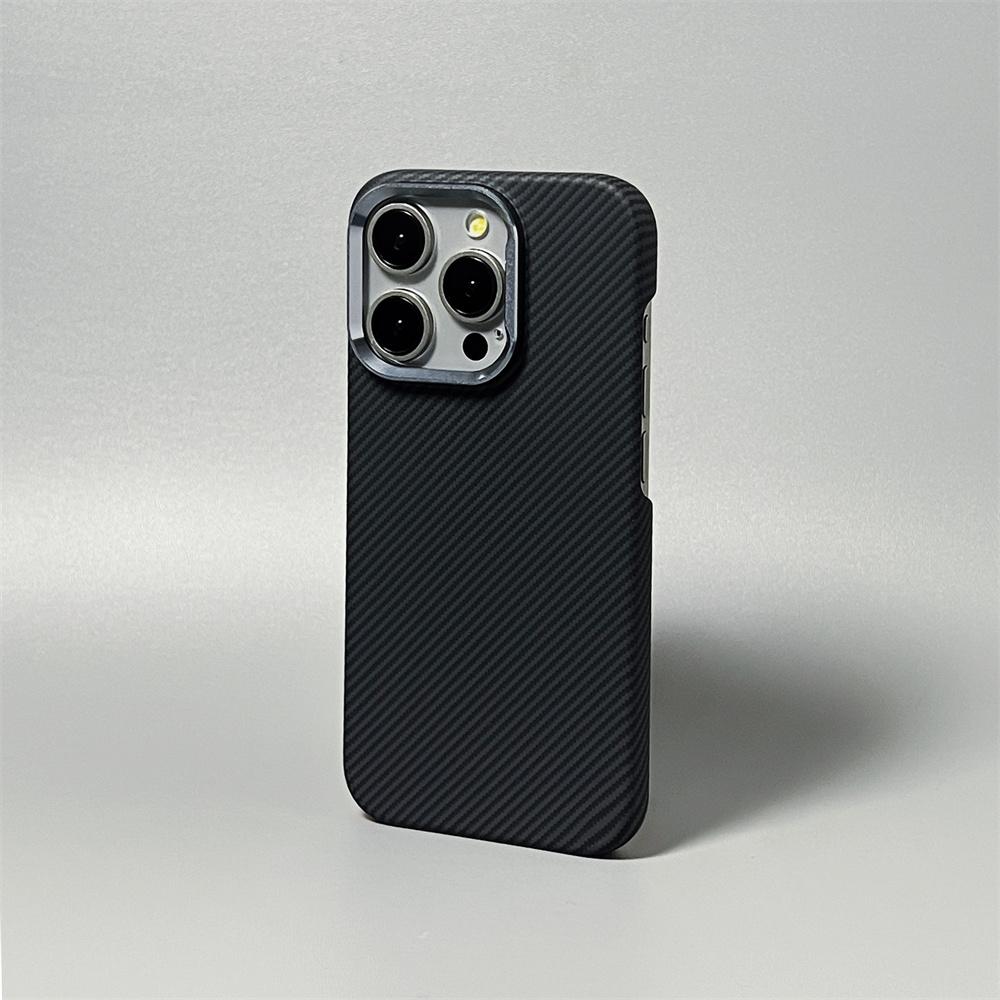 Ultra Thin Carbon Fiber Texture for  Phone Case For For Iphone 14 1 16 17 Pro Max Magnetic Wireless Charging Matte PC Cover