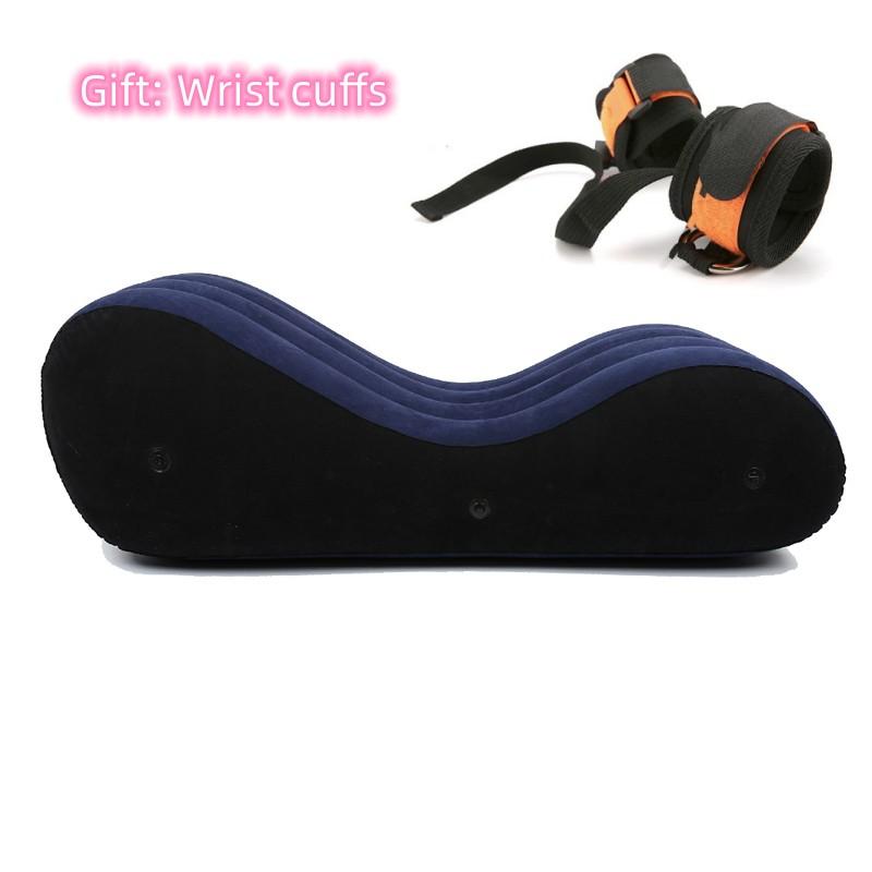 VaHppy Sex Furniture Inflatable Sofa Air Filled Bed “S” Shape Couple Sexual Postures Flocking High Elastic Shock Tools Of Sexy