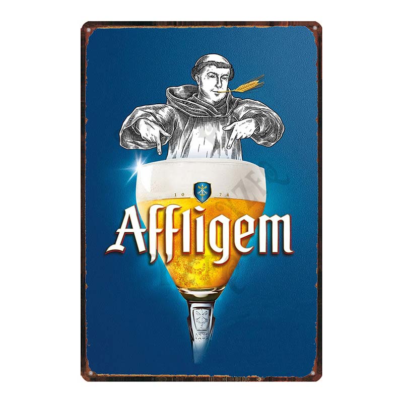 Beer Metal Tin Sign Paix Dieu Mort Subite Retro Poster Affligem For Wall Bar Pub Art Kitchen Coffee Home Decor 30X20CM DU-8499B