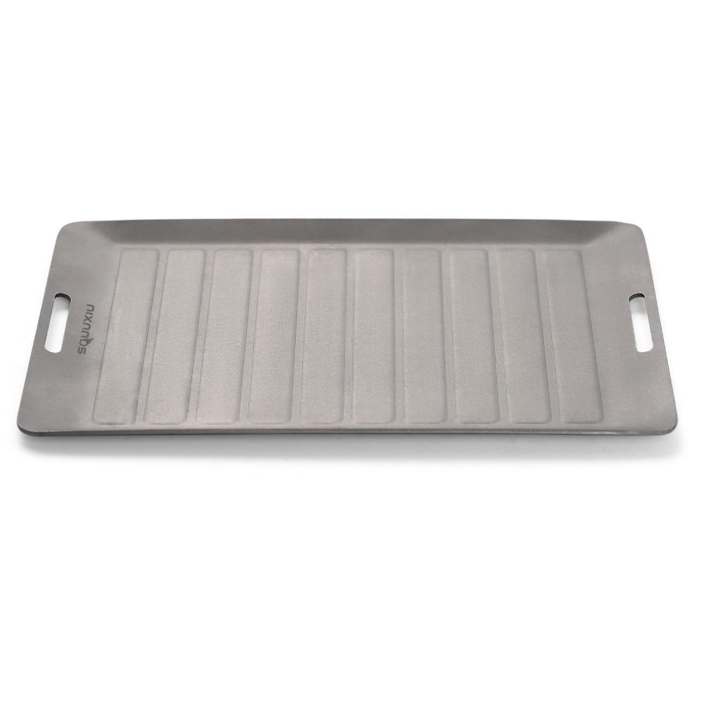 Titanium Camping Grill Pan Non Stick Surface Outdoor Pan Cookware BBQ Grill Pan Outdoor Cooking Camping Grill Pan