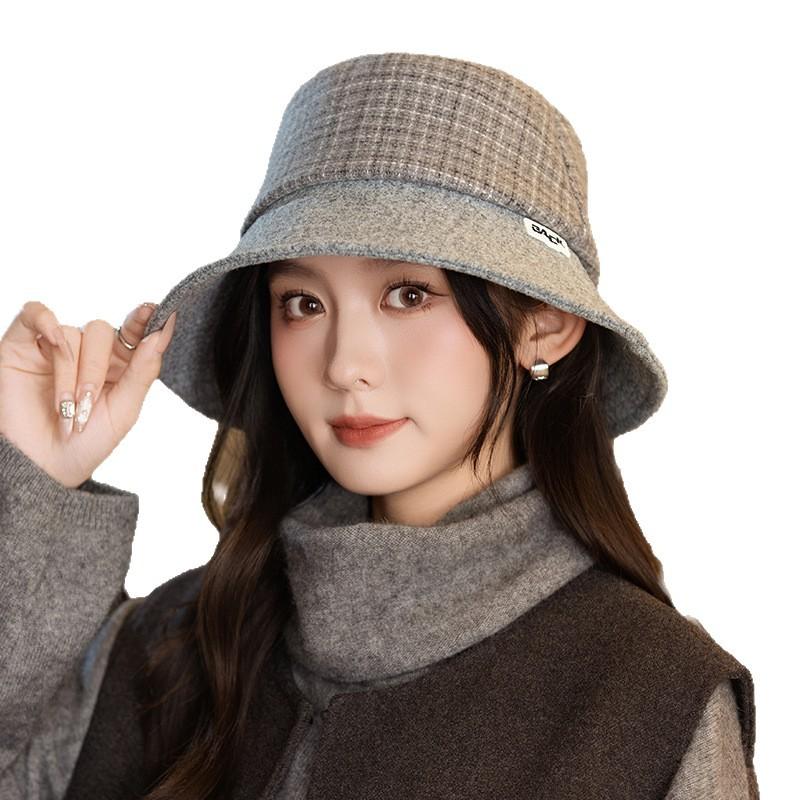 Autumn and Winter Japanese Style Small Flavored Fisherman Hat Outdoor Leisure Basin Hat Big Head Bucket Hat