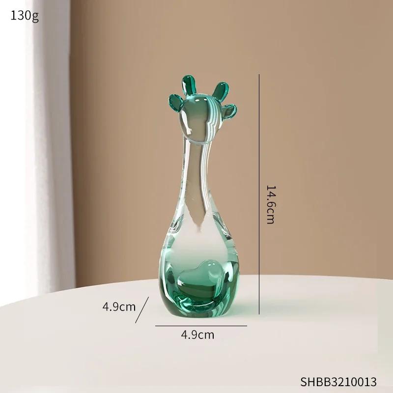 

Творческий милый прозрачный жираф скульптура животного современный дом гостиная винный шкаф украшение стола аксессуары ремесло подарки