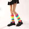 Dam Regnbågsbenvärmare Lolita Gothic Vintervärmarstrumpor Söta japanska Y2k stickade strumpor Benskydd