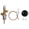 Komplettes Sicherheits-Steuerventil-Set mit Ventilknopf und Thermoelement-Kabel für Gasgeräte in Kaminen und Grills