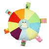 Flying Disc Soft Dog Toy Rainbow Plush Flying Saucer Pet Toss Toy with Bell Interactive Outdoor Training Puppy Chew Toy for Small Medium Large Dogs