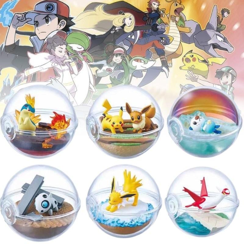 Charming Pokemon 6pcs Poke Ball Toy Doll Models For Unique Tabletop Decoration