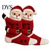 Home Doorway Holiday Decor 3D Hugging Christmas Stockings for Fireplace Decorations, Large Knit Gift Hanging Bags with Santa/Elk/Snowman/Nutcracker