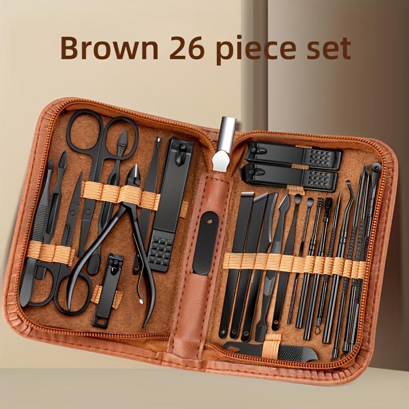 Xiaomi 26 Pcs Set Manicure Pedicure Set Stainless Steel Portable Nail Clipper Tool Kit with Storage Zipper Bag Christmas Gift