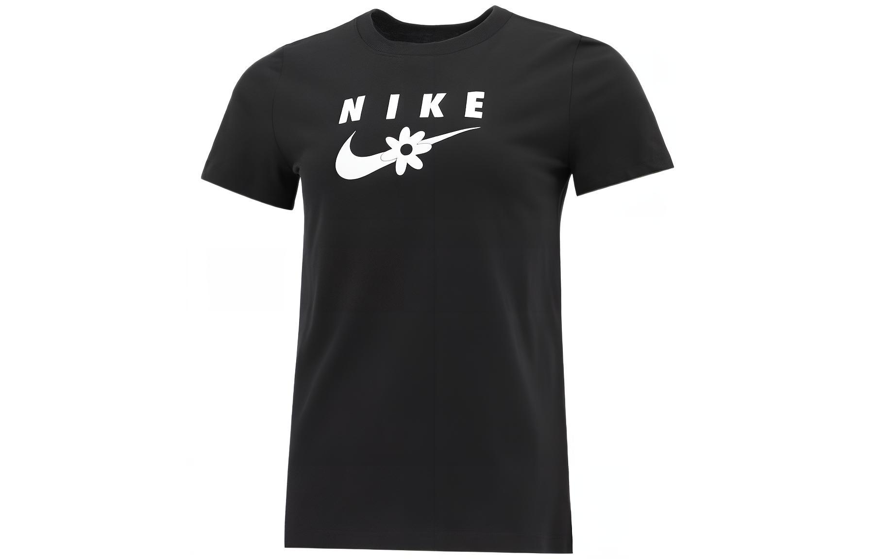 

Nike T Shirts Women s Black Crew Neck Moderate Straight Fit DN5859-010 S