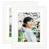 Wooden Photo Set of Wood Photo Wall Dual Matte Paper White Frame, 6-cut, 2, Frame, Mounted, Tabletop, Use, Included, Gift,