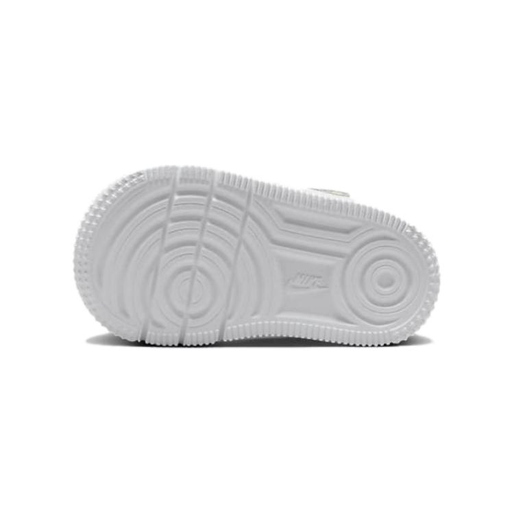 Nike Force 1 Low LV8 EasyOn TD Sail Croc Baby Sneakers Cream White Black FV6105-100