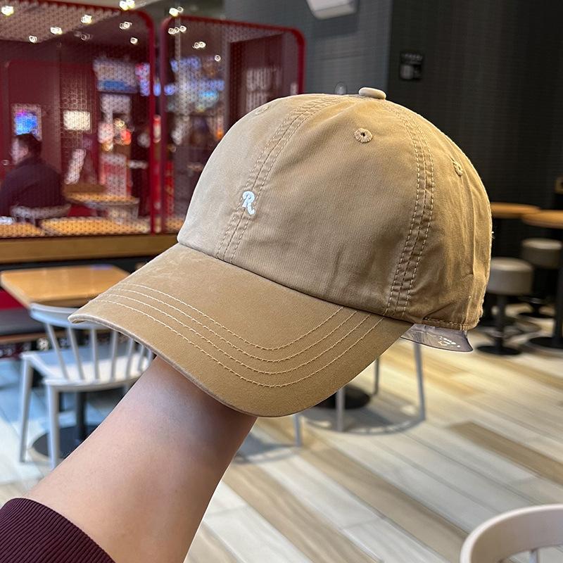 Simple Letter Baseball Cap for Women Korean Versatile Casual Duck Tongue Hat Summer Cotton Female Sun Visor Hats