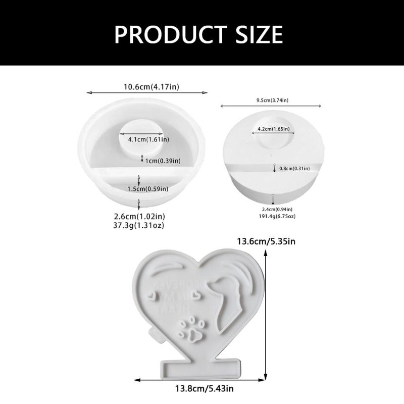Flexible Silicone Mould Set for Crafting Unique Cats and Dog Themed Decorations Portable for Home and Garden Supplies
