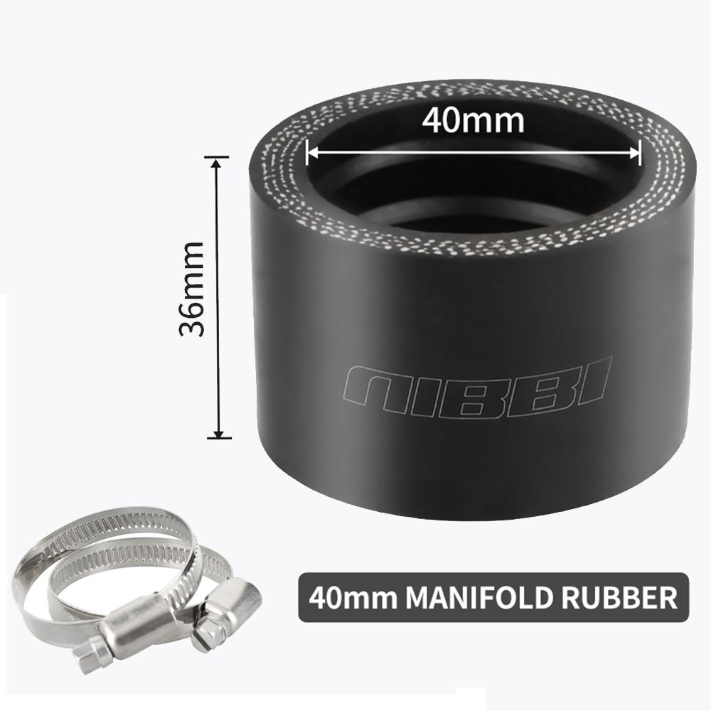 

NIBBI Motorcycle Carburetor Rubber Adapter 33/34/38/46mm Inlet Intake Manifold Pipe for Honda Yamaha GY6 Engine PWK PE Carb 40mm