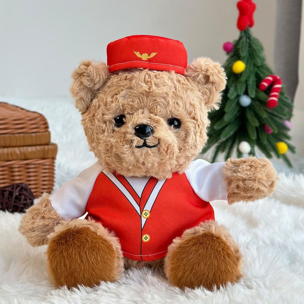 Fire Uniform Bear Doll Plush Doll Cute Teddy Bear Doll Police Iron Bear