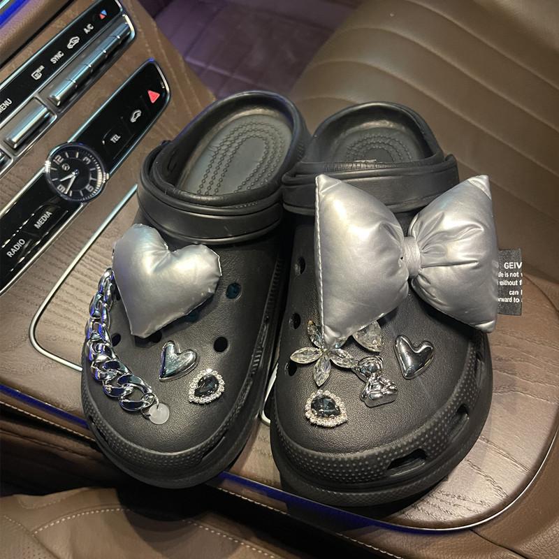 

Подвеска для обуви Crocs DIY Готическая серебряная цепочка с драгоценными камнями Стразы для обуви Украшение Пряжка для Croc Подвески Аксессуары для обуви с отверстиями