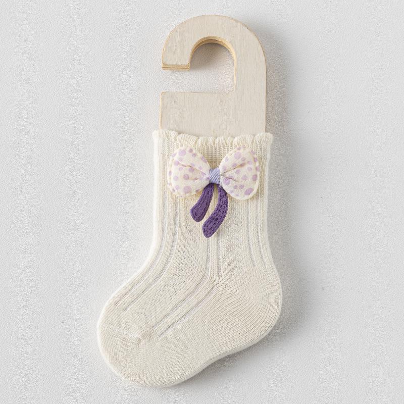 

Детские хлопковые кружевные носки для 0-12 месяцев - Не сдавливающие, Весенне-осенний стиль S (0-1 year, recommended foot length 9-11 cm) бежевый