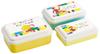Bento Fluffy Serving Lunch Sealable Storage Set of Curious George Block Box, Box, Container, Container, 3, Microwaveable, Design, SLUS3-A
