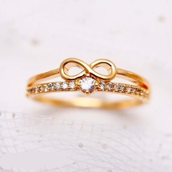 Inele de lux infinit de dragoste pentru femei, verighă de logodnă, inele de promisiune pentru femei, bijuterii cadou de aniversare.