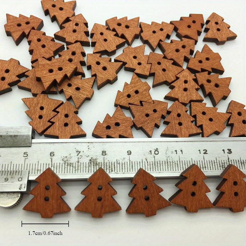 100PCS Wooden Buttons with Vintage Charm - 2 Holes Unfinished Surface Perfect for Handmade Crafts