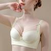 Sexy and Comfortable Large Size Bra with Front-connected Bust Straps and No Underwire Push-up Bra