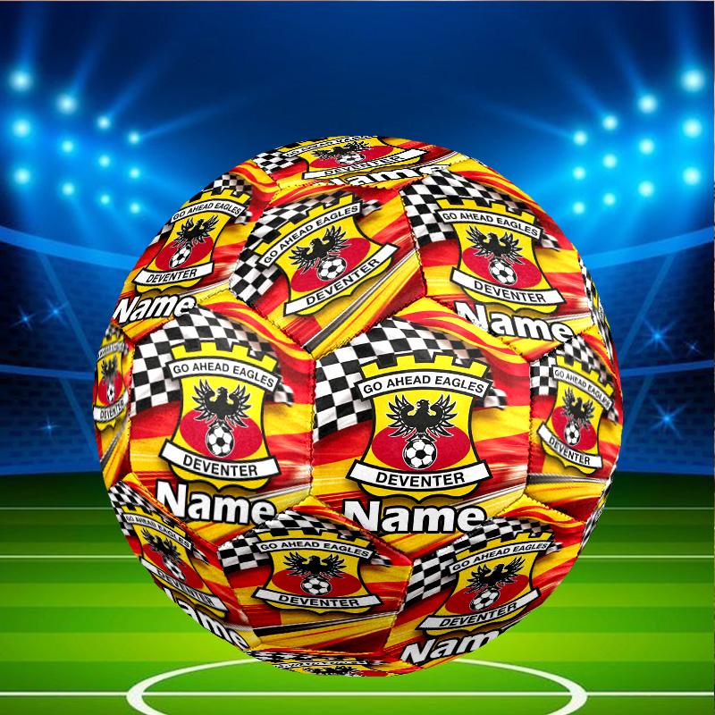 Custom Name Personalized Go Ahead Eagles Print Size 5 Soccer Ball Training & Match Football, for Team, Kicking, Gift for Football