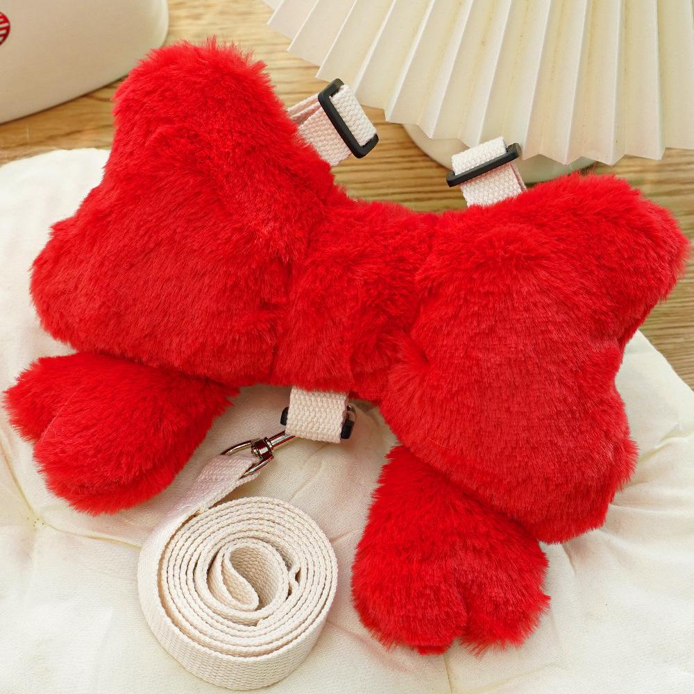 Pet Bow Chest Strap Traction Rope Walking Dog Rope Dog and Cat Going Out Cute Bow Self Backpack Dog Accessories