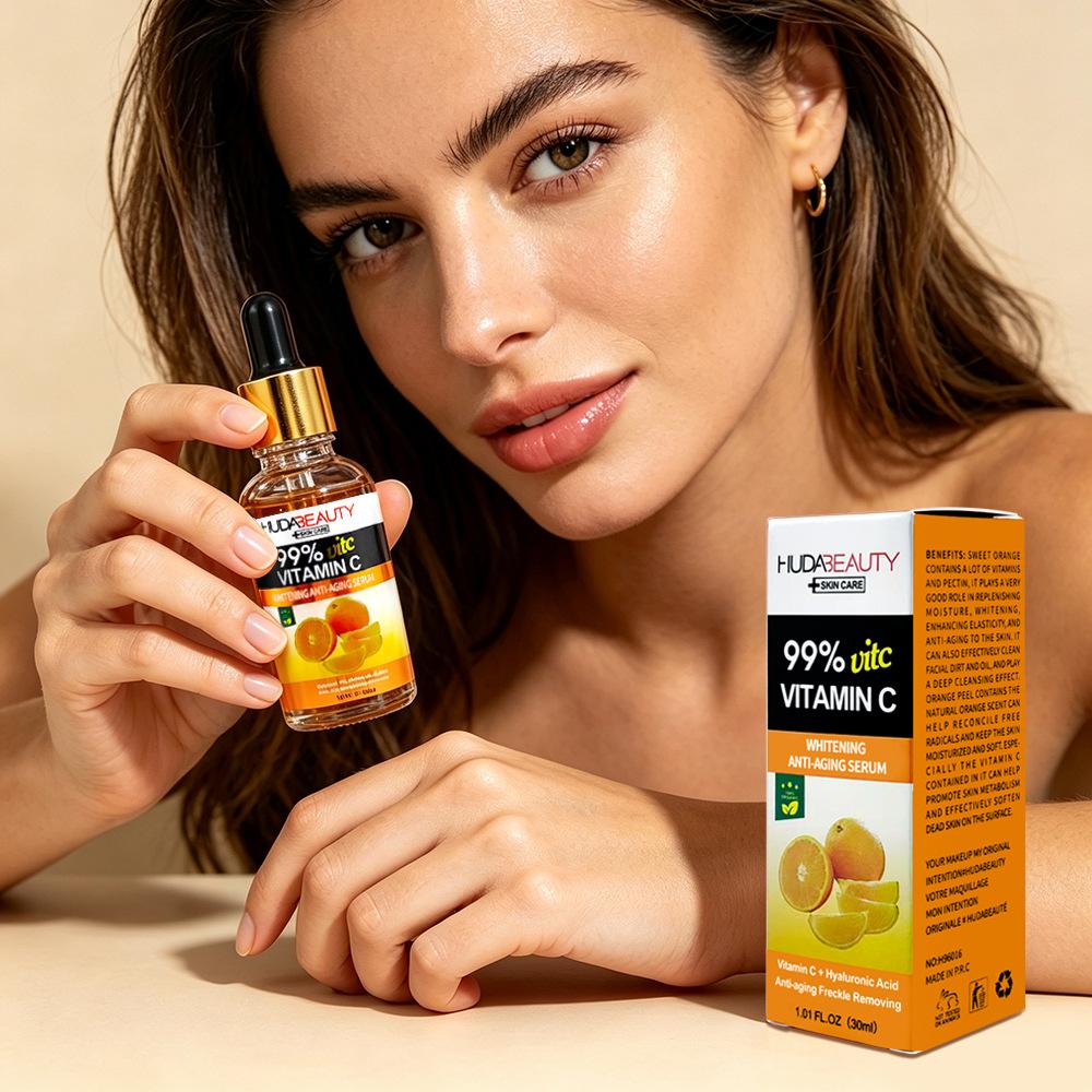 HUDABEAUTY Siero Viso alla Vitamina C Rassodante Illuminante Anti-Età Essenza per la Cura della Pelle 30ml