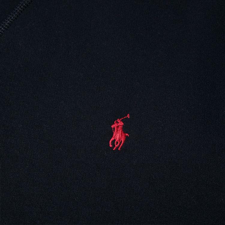 Polo Ralph Lauren Solid Color Logo Embroidered Pullover Crewneck Fleece Sweatshirt Men Sweatshirt Black 710766772-001