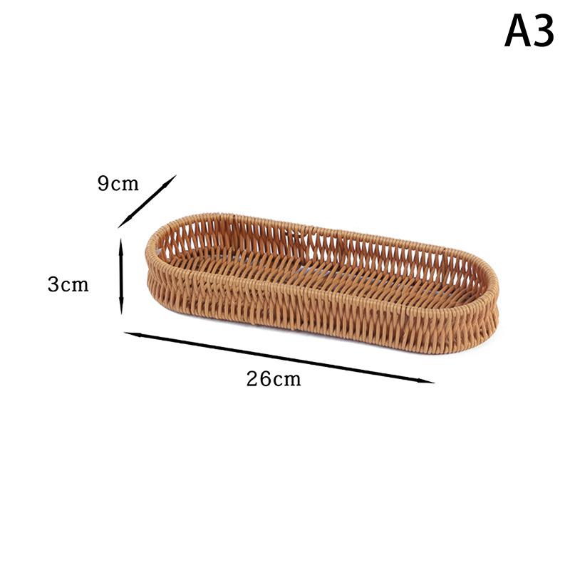 Imitation Rattan Hotel Restaurant Knife And Fork Basket Chopstick Storage Box Seasoning Jar Basket Kitchen Storage Rack