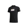 Graphic Logo Print Short Sleeve T-Shirt Men Tops Black FT2798