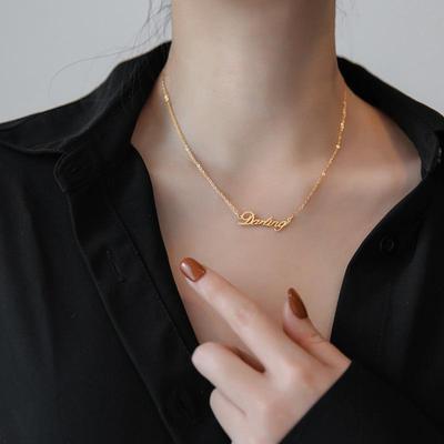 Korean Fashion Mother's Love Necklace: Titanium Steel Clavicle Chain for Trendy Women