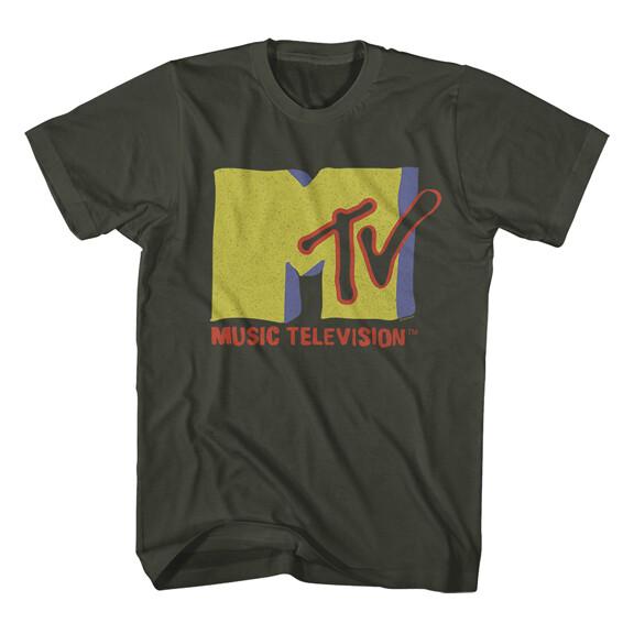 

MTV Music Television Men039;s T Shirt Muted Tones Logo Smoke Cotton SM -2XL Unisex T-Shirt XXXXL