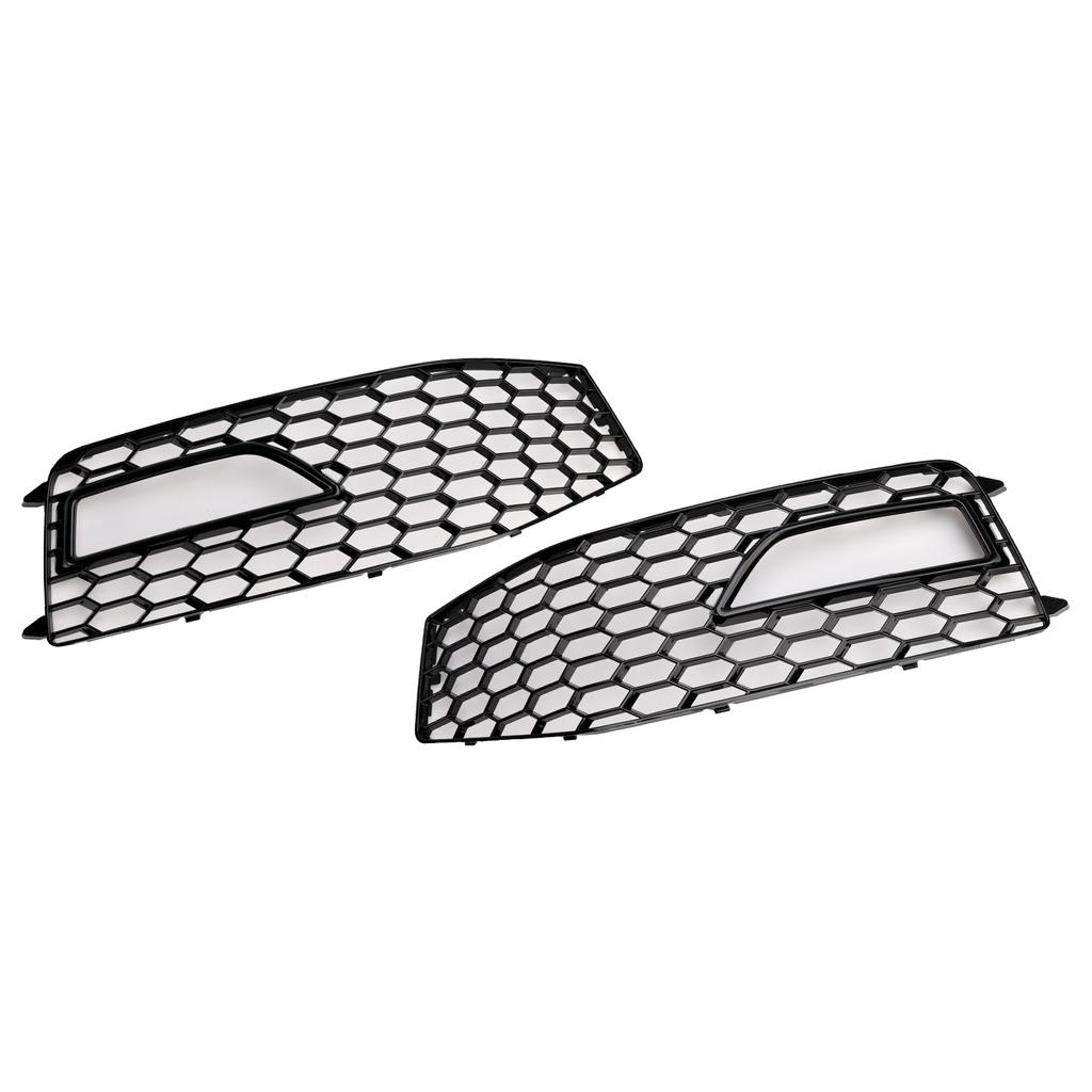 2PCS Bumper Fog Light Lamp Cover Grille Grill Fit A4 S-line S4 2013-2015
