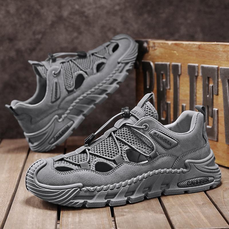 Summer Shoes for Men Outdoor Hiking Sandals Breathable Water Beach Baotou Wading Sandals Camping Climbing Aqua Sneaker