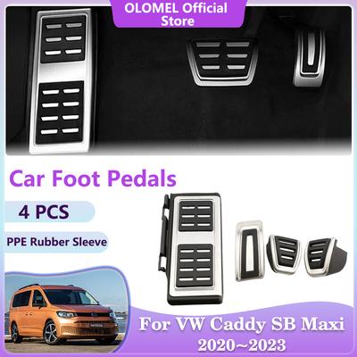 Pedály brzdy a plynu pro Volkswagen VW Caddy SB Maxi MK4 2020~2024 Podložka na pedál akcelerátoru Nerezové interiérové příslušenství