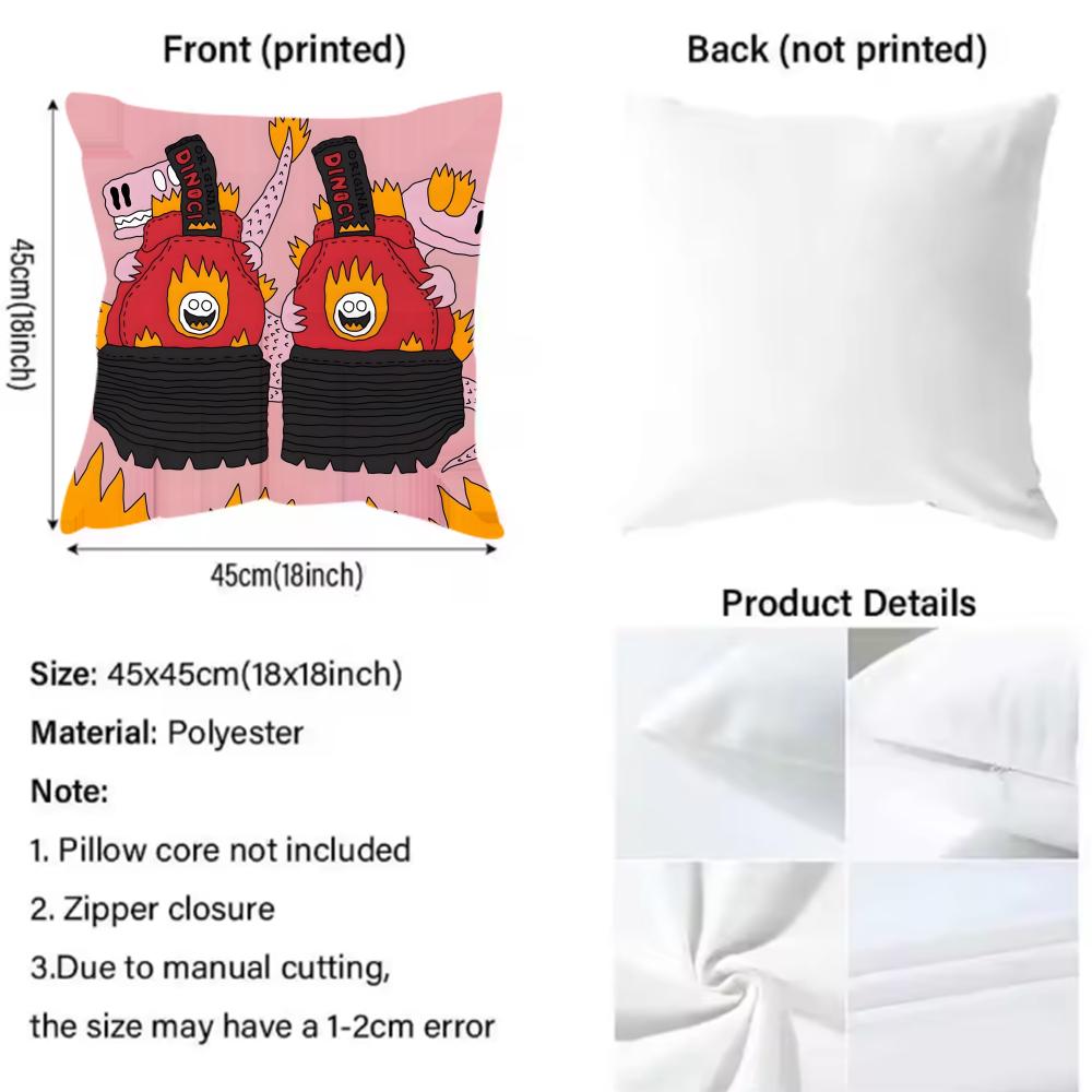 Illustration von allem auf Schuhen Kissenbezug Wendbar Plüsch Kissenbezug – Für Auto, Sofa, Schlafzimmer, perfekt als Geschenk.
