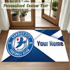 Crystal Velvet Square Rug Custom NameCardiff City Pattern Non Slip Home Floor Decor Rug