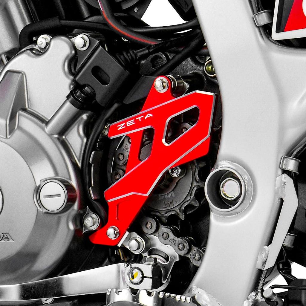 ZETA Racing CRF250L/RALLY '23 Antriebsabdeckung, Rot, Aluminium, Schmutzreduzierung, Hohe Festigkeit, F6380 (Alte Teilenummer: ZE80-9345)