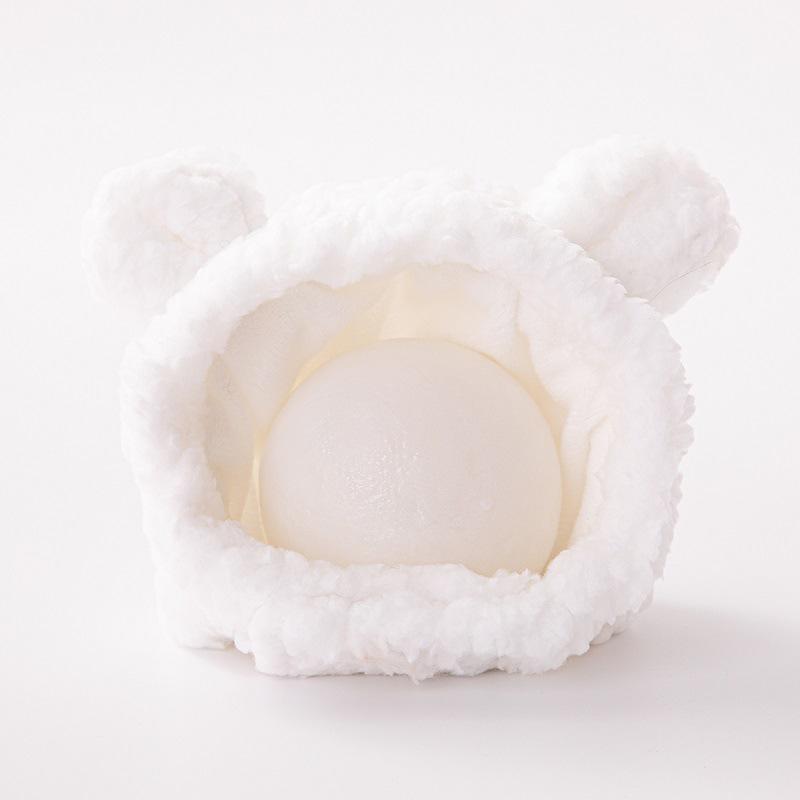 

Размер XS-L Мягкая пушистая шапка для собак, однотонные розовые теплые шапки для кошек, осенне-зимние аксессуары для головы медведя для домашних животных, принадлежности для косплея котят S-White