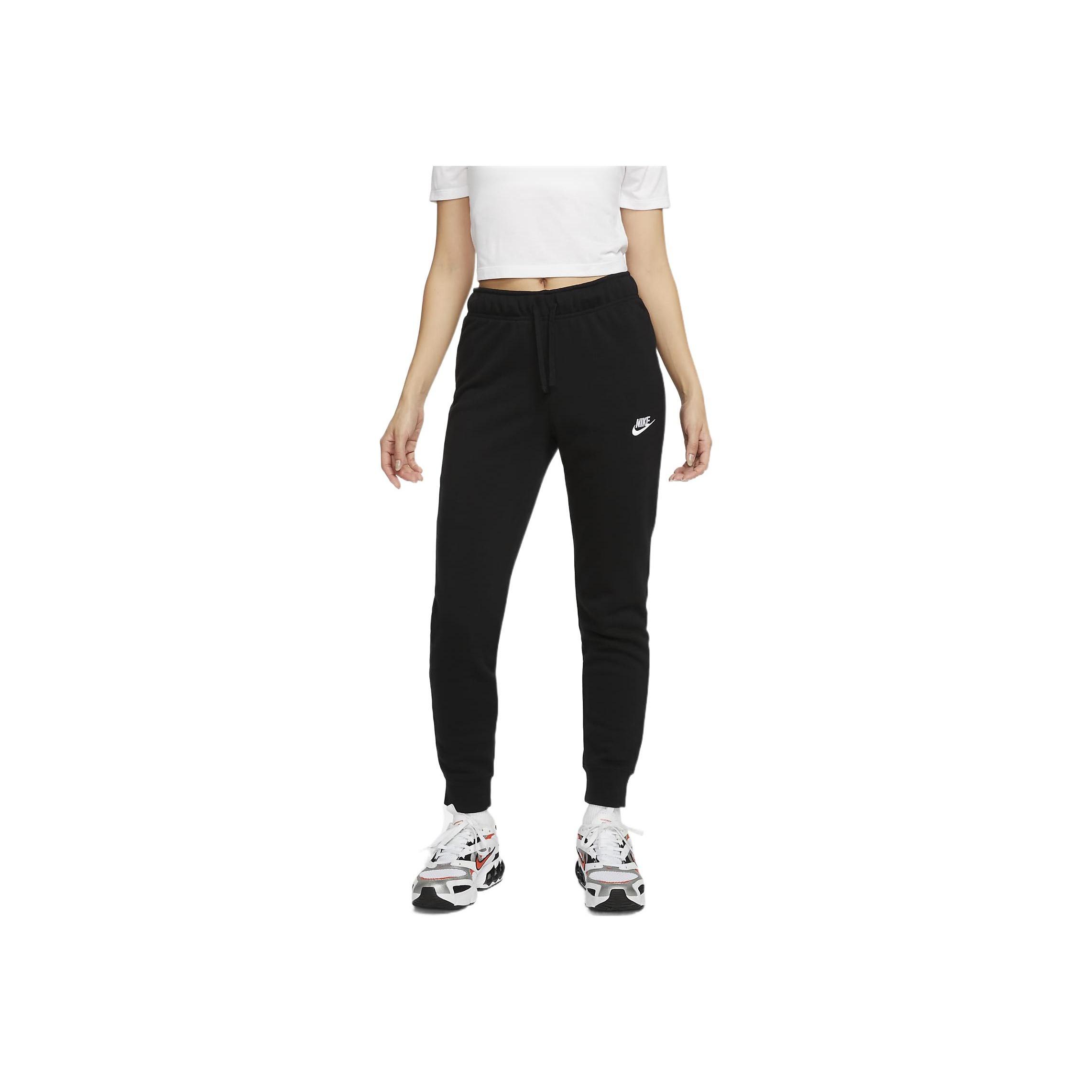 Женские брюки-джоггеры Nike однотонные с вышитым логотипом Черные DQ5175-010 XS