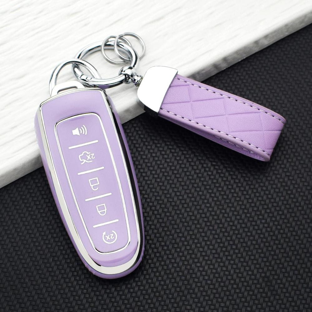 TPU Car Key Case Cover For Ford Focus Edge Explorer Expedition Escape C-Max Flex Key Shell Protection Fob Keychain Accessories