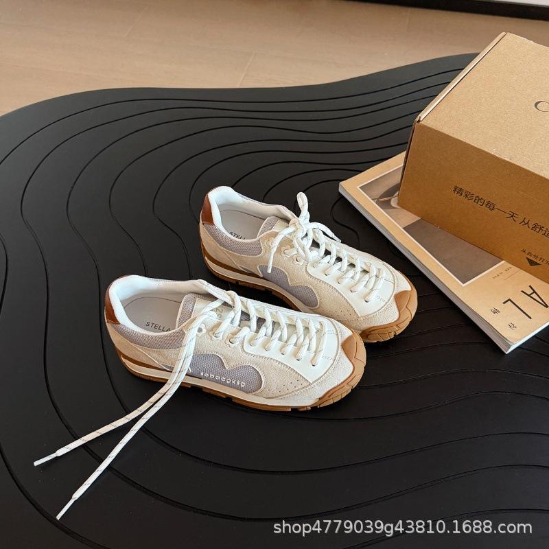 

Ретро кроссовки для тренировок Форрест Гамп женские на платформе с цветочным принтом 2025 новые дышащие универсальные повседневные спортивные кроссовки для бега 40 бежевый