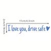 I Love You, Drive Safe Rearview Mirror Decal Heart-shaped Safety Reminder Durable Vinyl Car Decal Sticker For Women Drivers