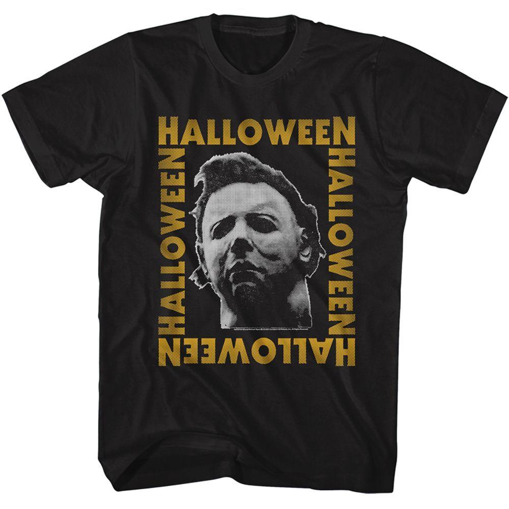 Halloween Logo Frame Black Adult T-Shirt XL