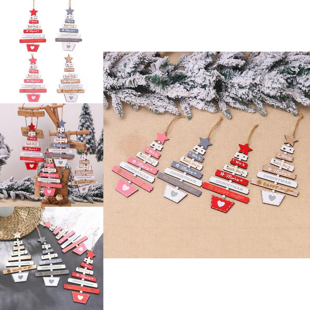 Elegant Wood Christmas Pendant Decorations For Home And Party Ornamentation