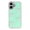 For iPhone 17 Case Rhinestone Edge Butterfly Bow Decor TPU+PC IMD Phone Cover