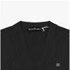 Acne Studio C60104 Black  900  Face Logo Patch V Neck Public Cardigan